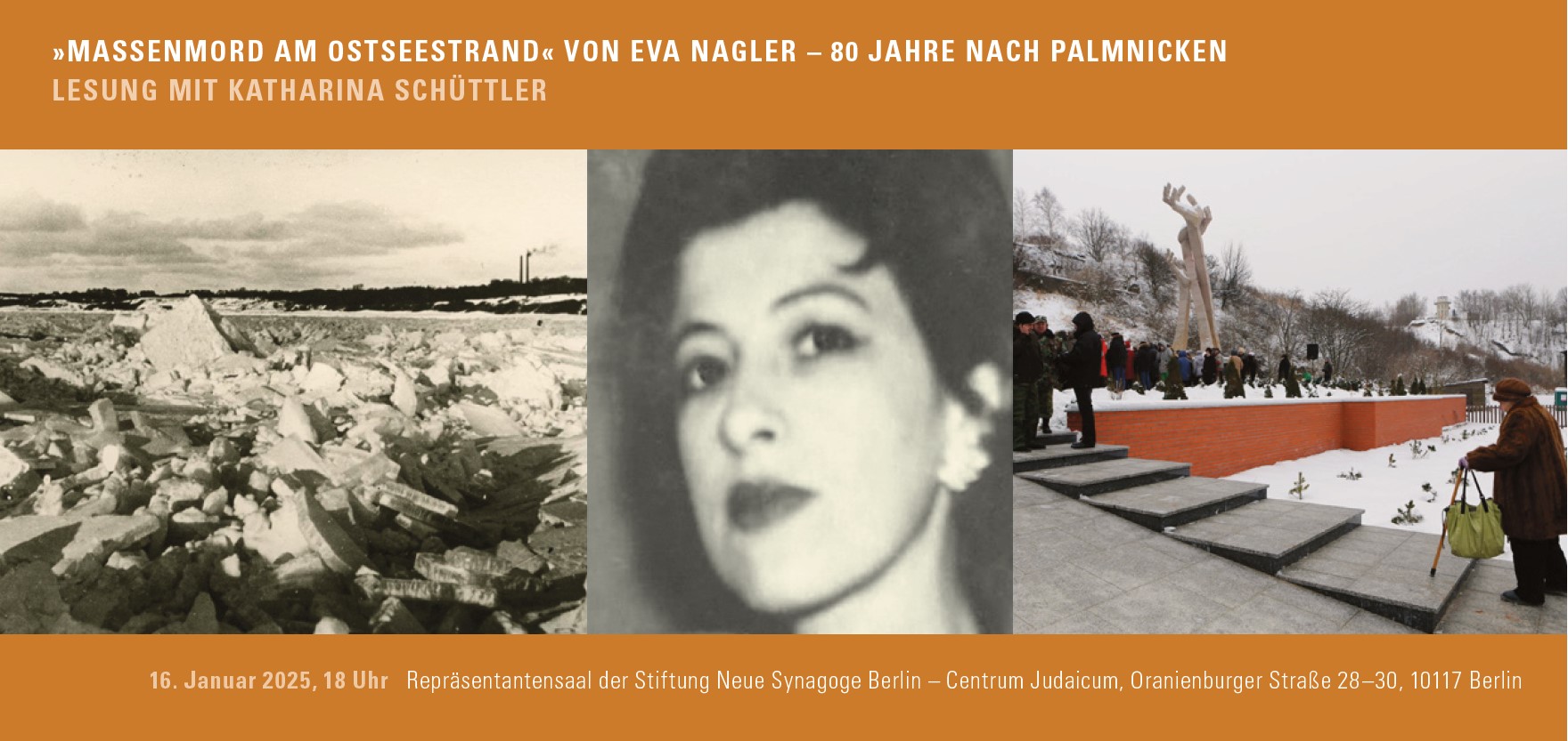 »Massenmord am Ostseestrand« von Eva Nagler – 80 Jahre nach Palmnicken – Lesung mit Katharina Schüttler