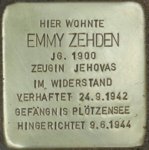 Stolperstein Emmy Zehden in Berlin-Wilhelmstadt